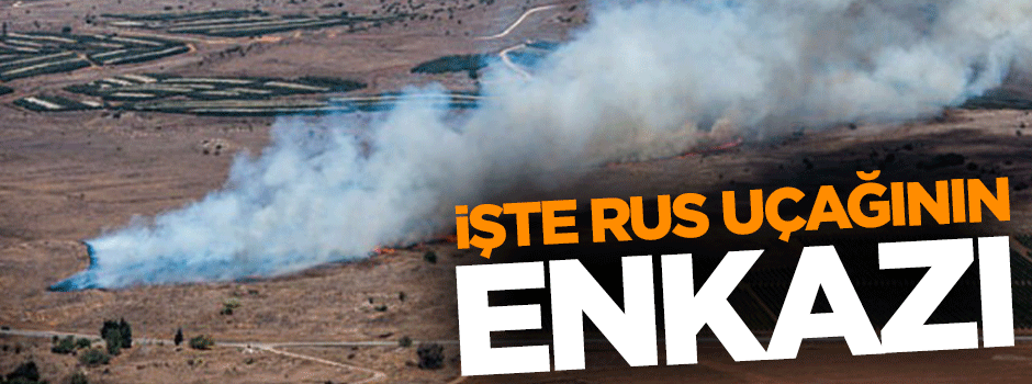 İşte düşürülen uçağın enkazı!