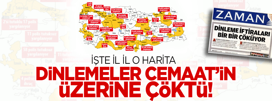 İşte Edirne'den Van'a dinleme haritası