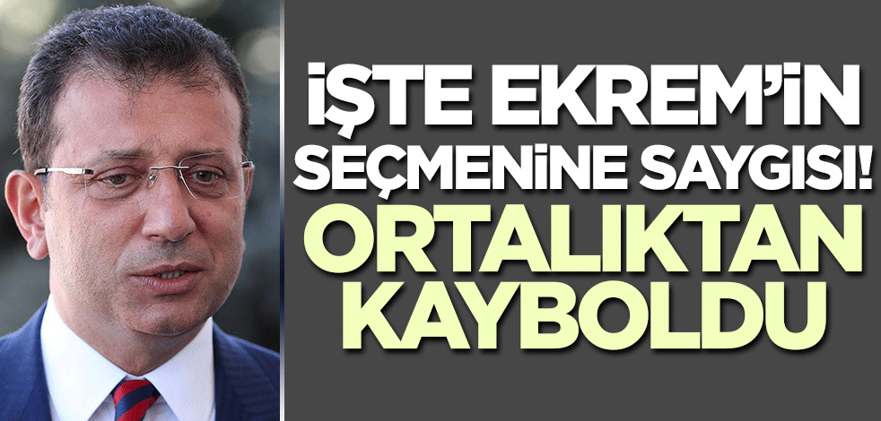 İşte Ekrem'in seçmenine saygısı! Hezimetten sonra kayboldu..