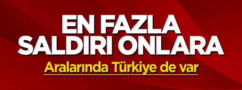 İşte en fazla siber saldırıya maruz kalanlar