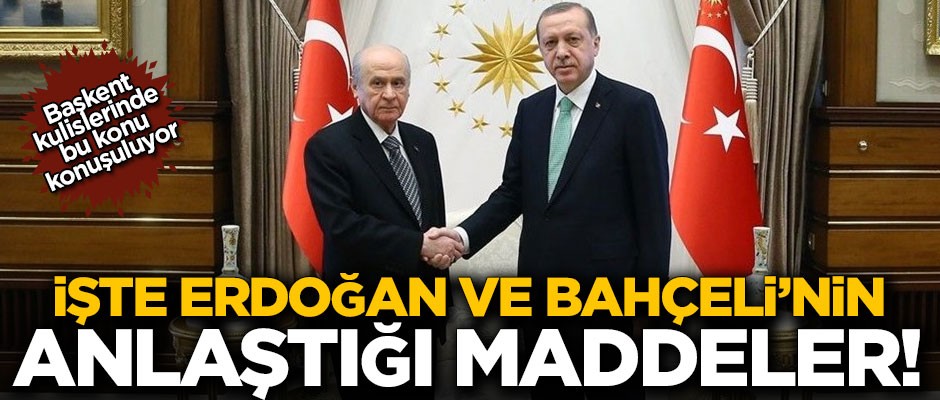 İşte Erdoğan ve Bahçeli'nin anlaştığı maddeler!