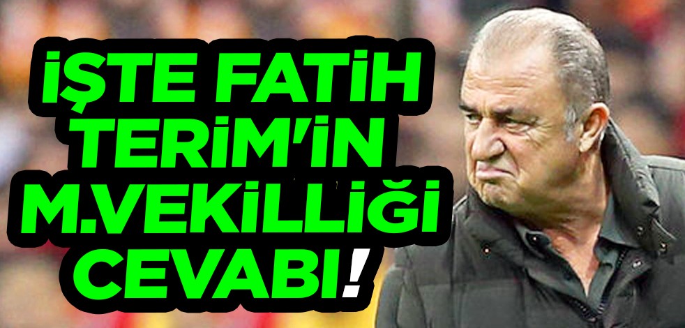 İşte Fatih Terim'in Milletvekilliği cevabı! Çok şaşıracaksınız... Duyan herkeste şok etkisi yapacak