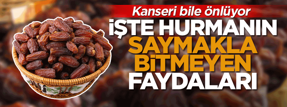 İşte hurmanın saymakla bitmeyen faydaları