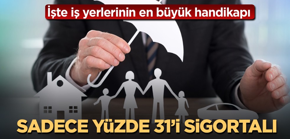 İşte iş yerlerinin en büyük handikapı! Sadece yüzde 31'i sigorta yaptırmış