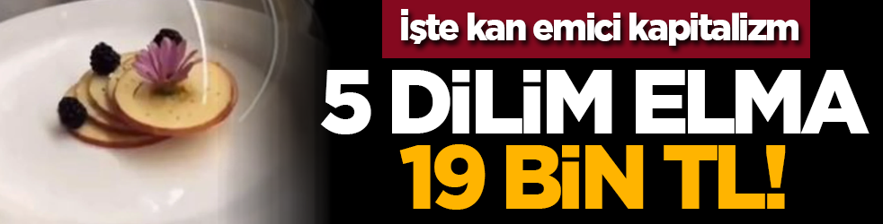 İşte kan emici kapitalizm: 5 dilim elma 19 bin TL!