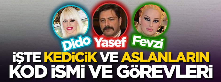 İşte 'kedicik' ile 'aslan'ların kod isimleri ve görevleri!