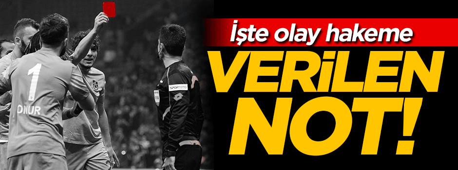 İşte olay hakem Deniz Ateş Bitnel'e verilen not!