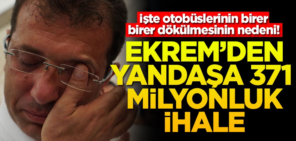 İşte otobüslerinin birer birer dökülmesinin nedeni! Ekrem'den yandaşa 371 milyonluk ihale