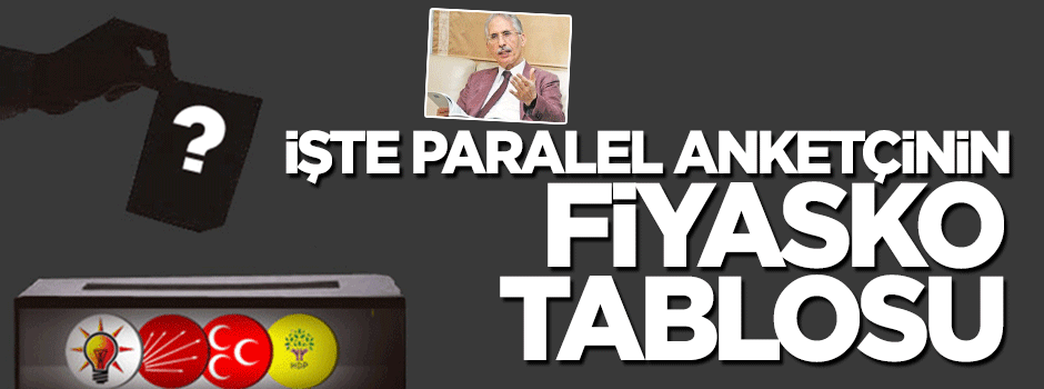 İşte paralel anketçinin fiyaskosu
