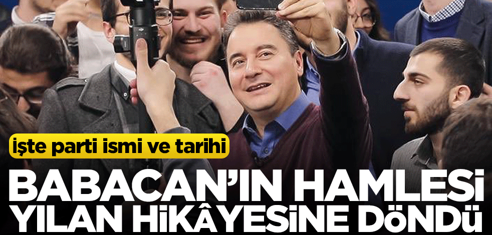 İşte parti ismi ve tarihi! Babacan’ın hamlesi yılan hikâyesine döndü