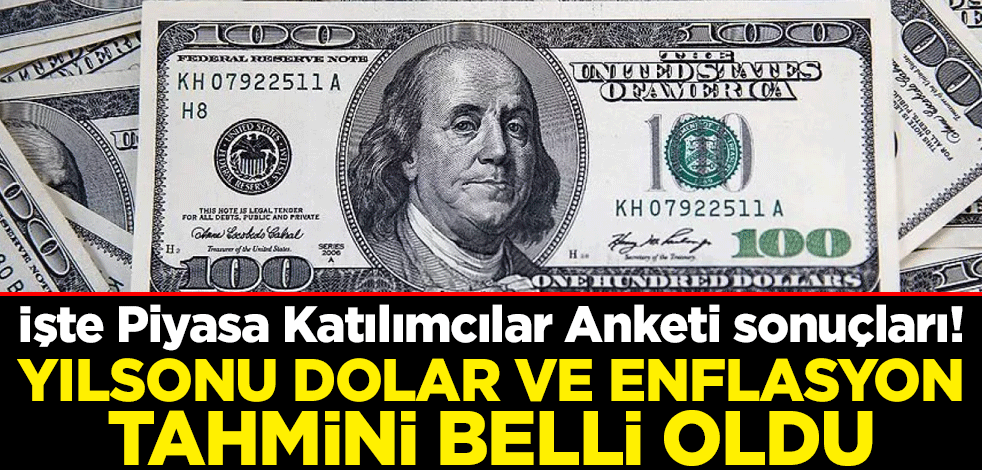 İşte Piyasa Katılımcılar Anketi sonuçları! Yılsonu dolar ve enflasyon tahmini belli oldu