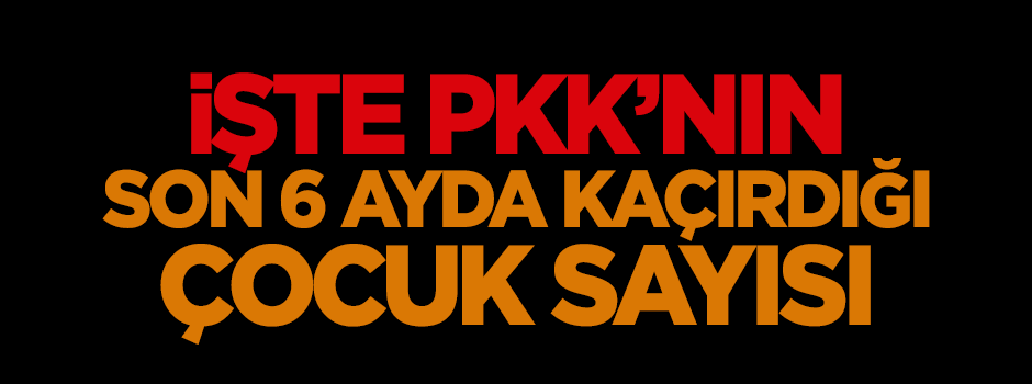 PKK'nın son 6 ayda kaçırdığı çocuk sayısı