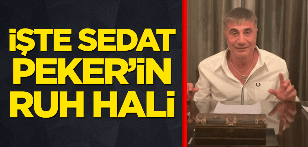 İşte Sedat Peker'in ruh hali!