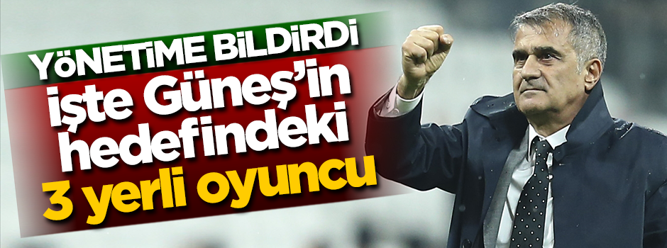 İşte Şenol Güneş'in hedefindeki 3 isim!