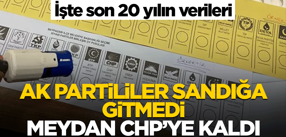 İşte son 20 yılın verileri… AK Partililer sandığa gitmedi, meydan CHP’ye kaldı!