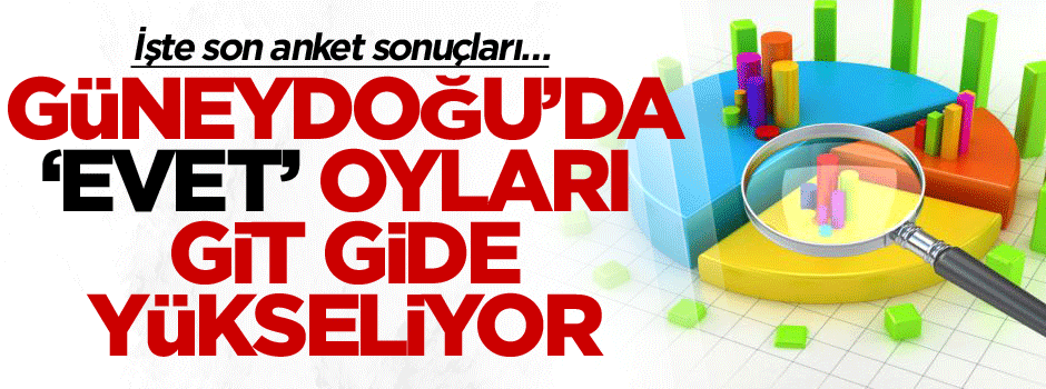 İşte son anket sonuçları… Güneydoğu’da ‘Evet’ git gide yükseliyor