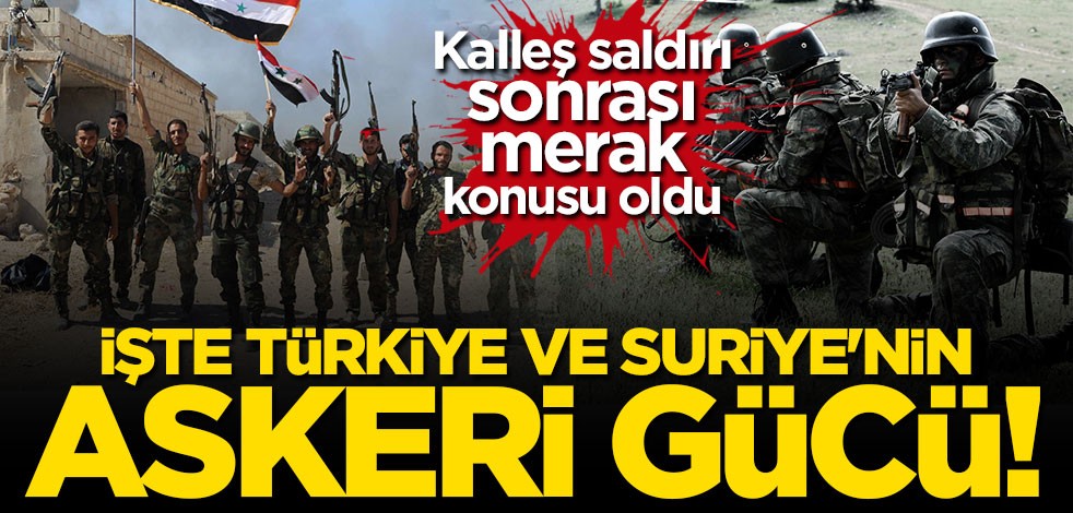 İşte Türkiye ve Suriye'nin askeri gücü!
