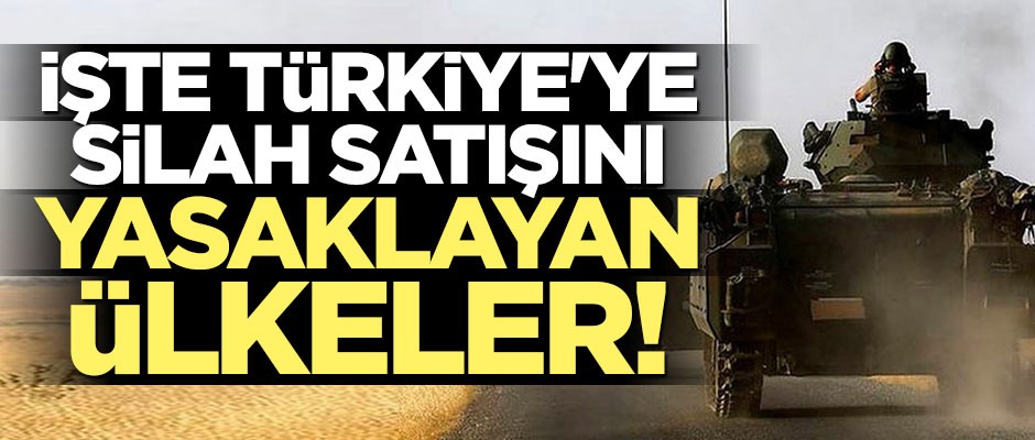 İşte Türkiye'ye silah satışını yasaklayan ülkeler