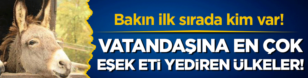 İşte vatandaşına en çok eşek eti yediren ülkeler! Bakın ilk sırada kim var!