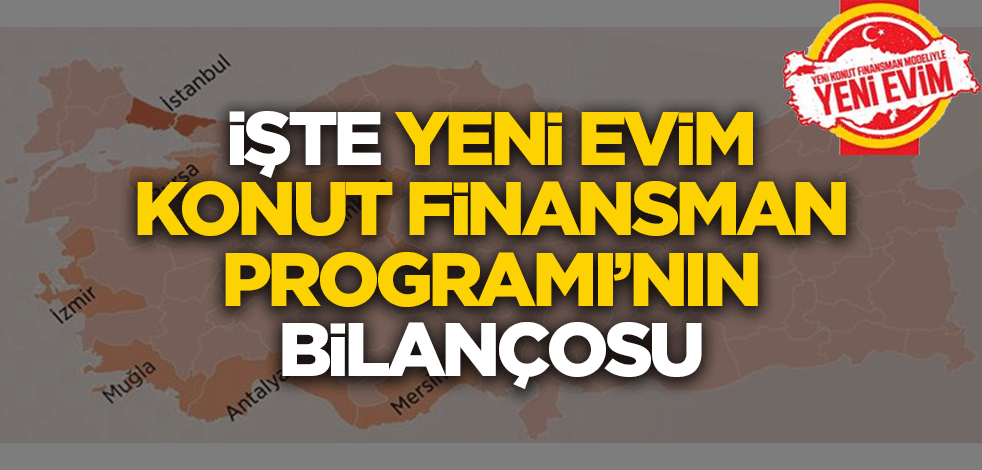 İşte Yeni Evim Konut Finansman Programı'nın bilançosu