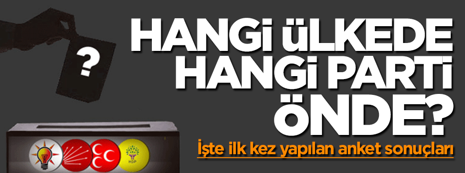 İşte yurtdışı anketinin sonuçları