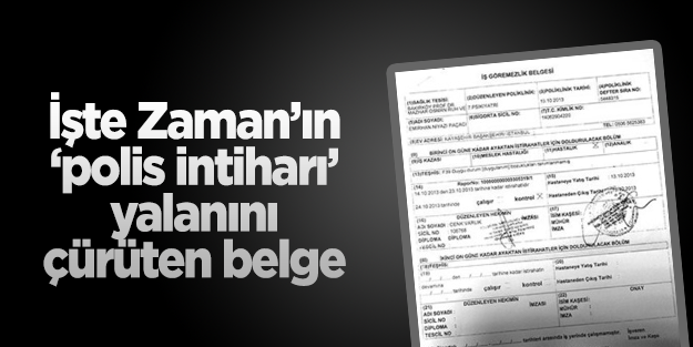 İşte Zaman'ın 'polis intiharı' yalanını çürüten rapor