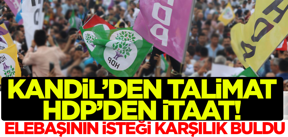 İstek karşılık buldu! Kandil'den talimat, HDP'den itaat