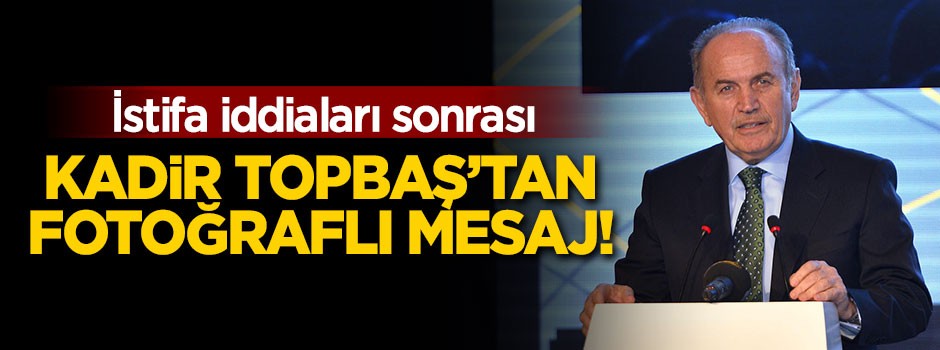 İstifa iddiaları sonrası Topbaş'tan fotoğraflı mesaj!