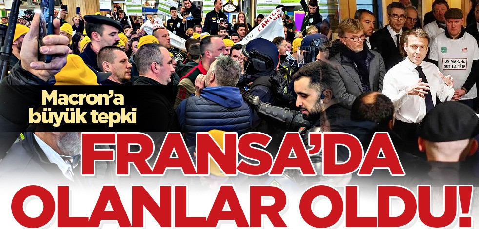  İstifa sesleri! Macron’a soğuk duş: Polis ve çiftçiler arasında gerginlik yaşandı! Halk açtı ağzını yumdu gözünü