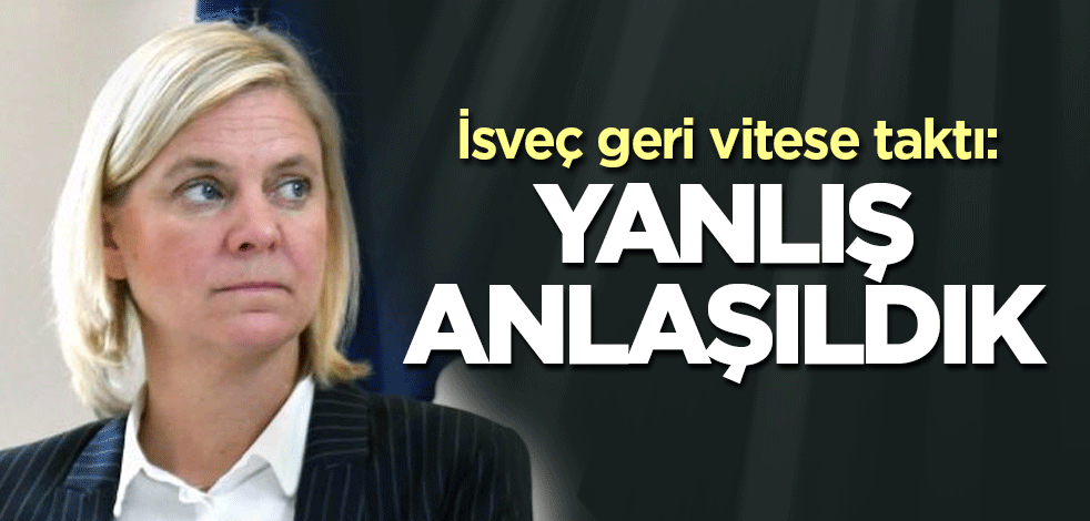 İsveç geri vitese taktı: Yanlış anlaşıldık