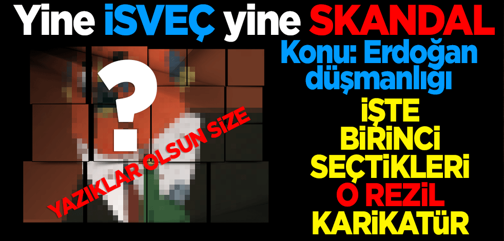 İsveç'in son hamlesi bardağı taşırdı. Erdoğan'ı kötüleyen karikatür yarışması düzenlediler İşte birinci seçilen o rezil karikatür