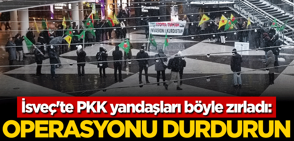 İsveç'te PKK yandaşları böyle zırladı: Operasyonu durdurun