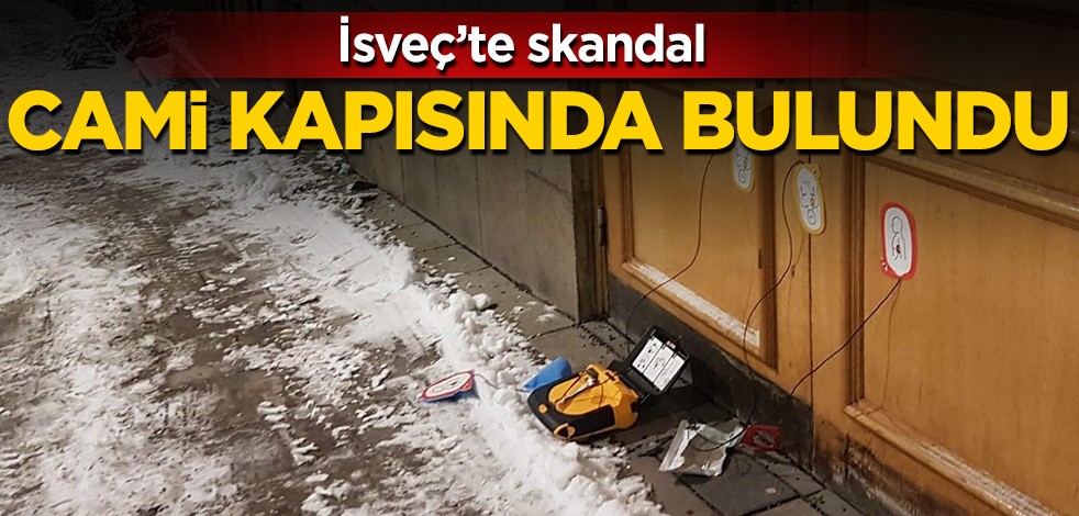 İsveç'te skandal! Cami kapısında bulundu