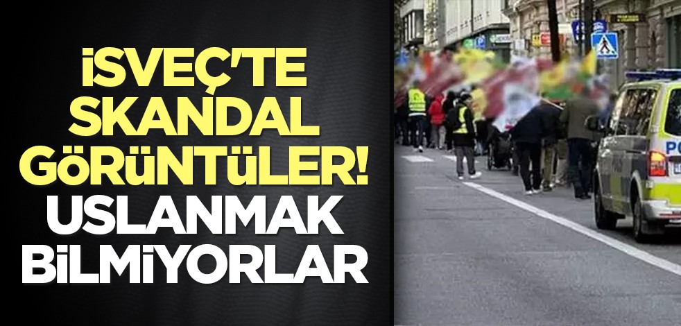 İsveç'te skandal görüntüler! Uslanmak bilmiyorlar