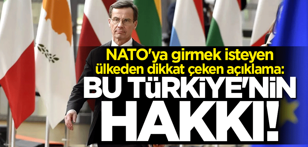 İsveç'ten flaş açıklama: Bu Türkiye'nin hakkı