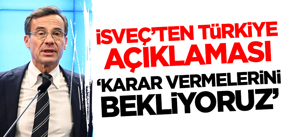 İsveç'ten Türkiye açıklaması: Karar vermelerini bekliyoruz!