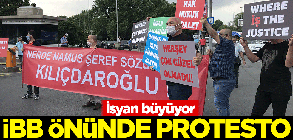 İsyan büyüyor! İBB önünde protesto