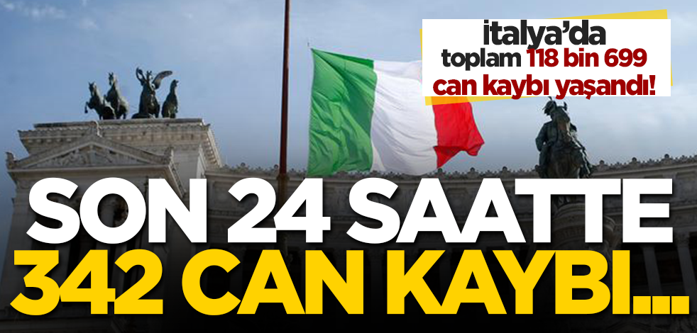 İtalya'da son 24 saatte Covid-19'a bağlı 342 can kaybı