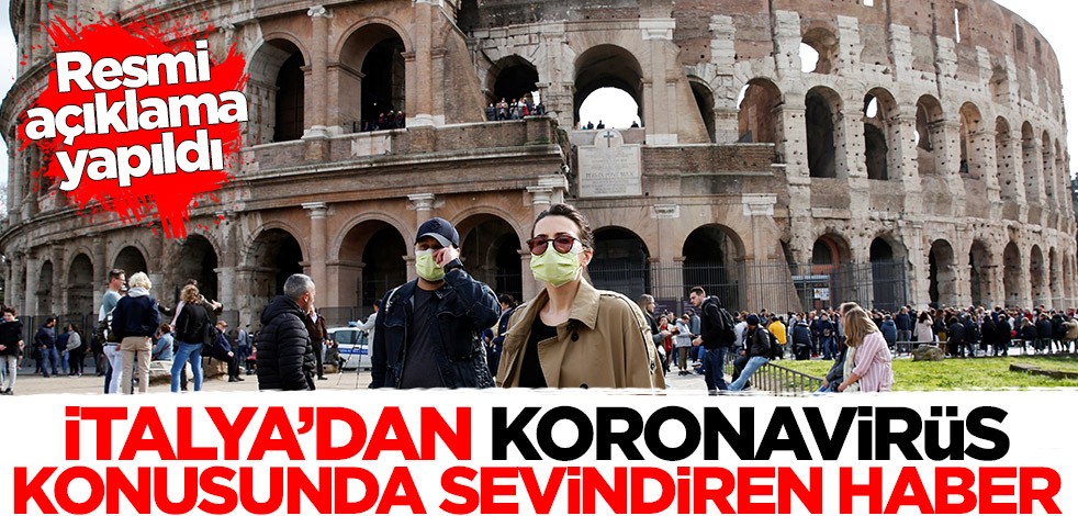 İtalya'dan koronavirüs konusunda sevindiren haber! Resmi açıklama yapıldı