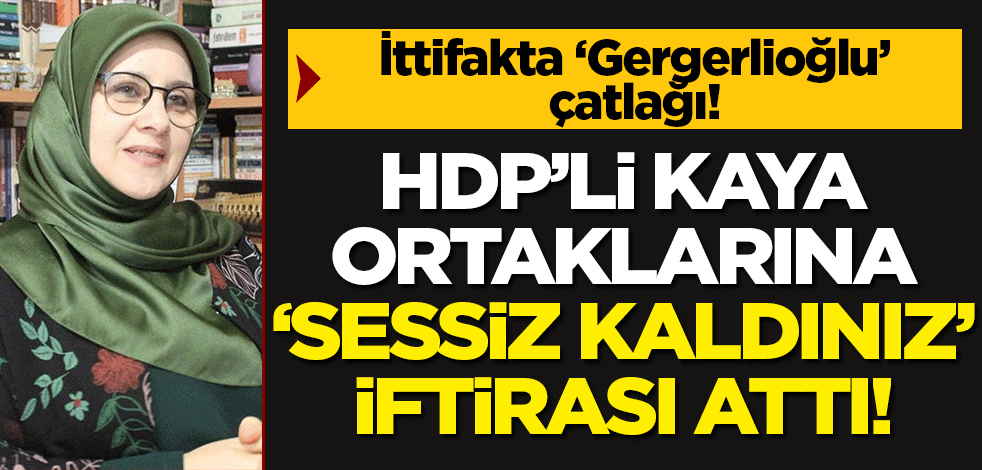 İttifakta 'Gergerlioğlu' çatlağı: HDP'li Kaya'dan CHP'ye 'Sessiz kaldınız' iftirası!