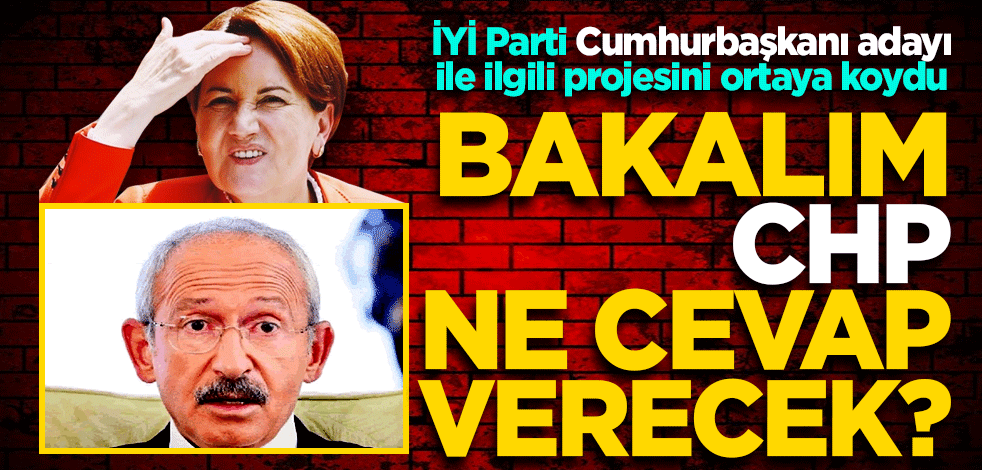 İYİ Parti Cumhurbaşkanı adayı ile ilgili projesini ortaya koydu! Bakalım CHP ne cevap verecek?