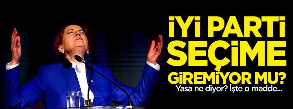 İYİ Parti seçime giremiyor mu? Yasa ne diyor? işte o madde!