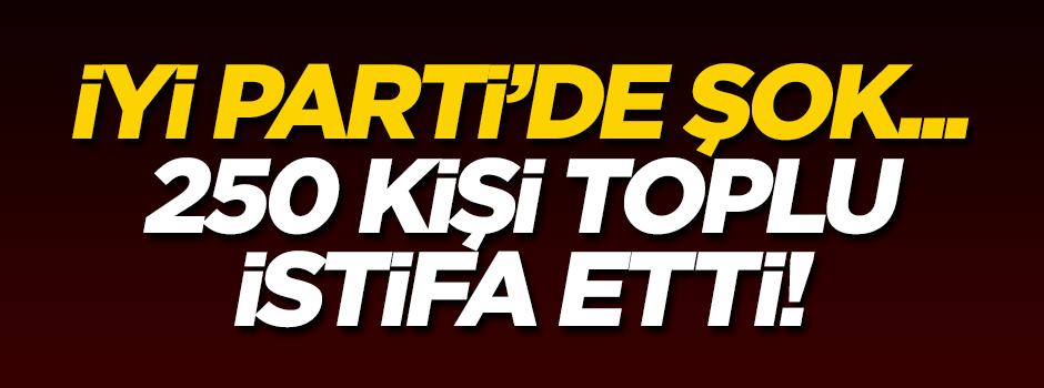 İyi Parti'de şok... 250 kişi istifa etti!
