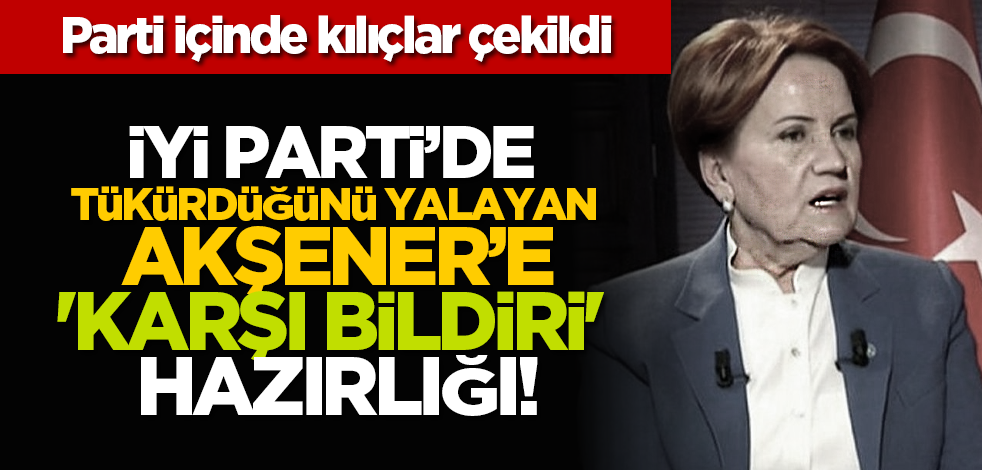 İYİ Parti’de tükürdüğünü yalayan Meral Akşener’e 'karşı bildiri' hazırlığı!