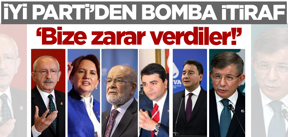 İYİ Parti'den bomba itiraf: Bize zarar verdiler!