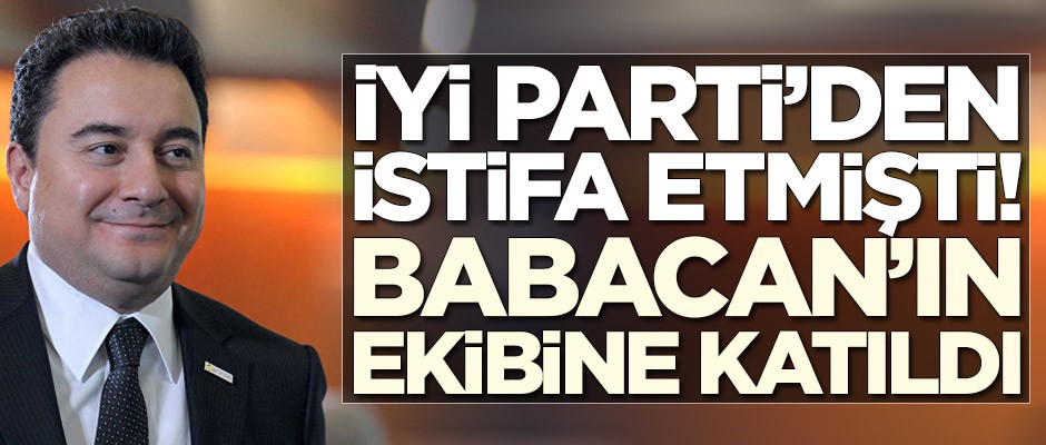 İYİ Parti'den istifa etmişti! Ali Babacan'ın ekibine katıldı