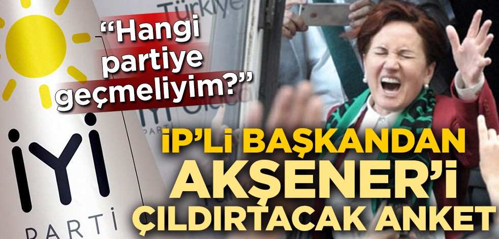 İYİ Parti'li başkandan Meral Akşener'i çıldırtacak anket: Hangi partiye geçmeliyim?