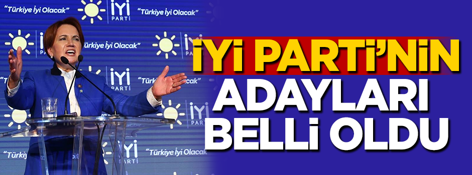 İYİ Parti'nin adayları belli oldu