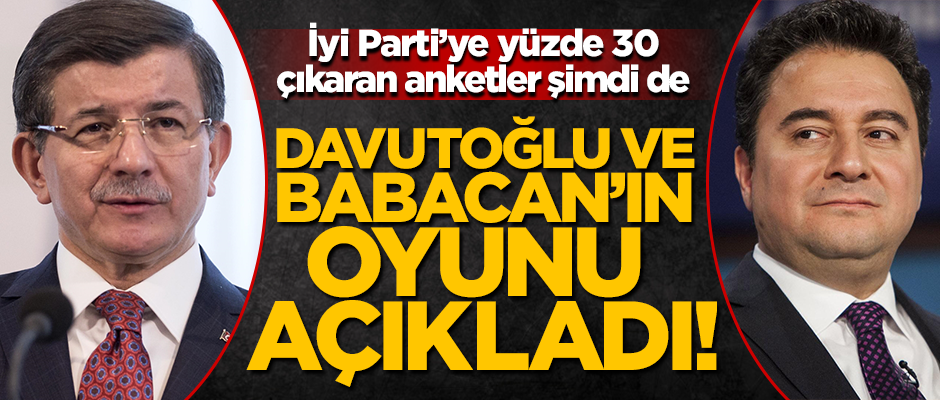 İyi Parti'ye yüzde 30 çıkaran anketler Babacan ve Davutoğlu’nu da şişirdi