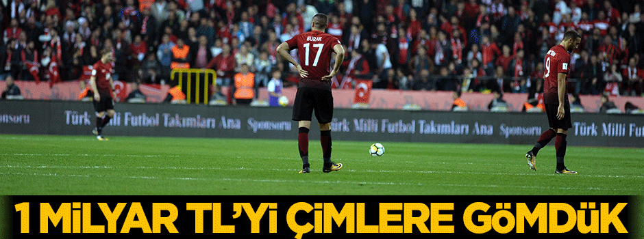 İzlanda maçında 1 milyar TL'yi çimlere gömdük